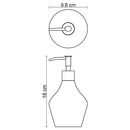 Дозатор жидкого мыла WasserKRAFT Dinkel K-4699 белый