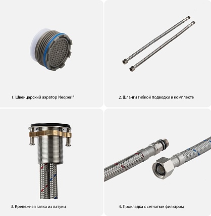 Смеситель для раковины Aquatek Оберон AQ1204MB черный матовый