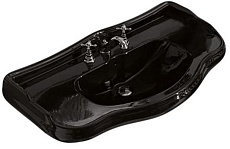 Раковина Kerasan Retro 105004 nero*1 100 см черный, (с 1 отв. под смеситель)