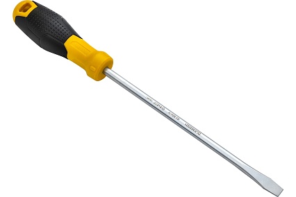 Шлицевая отвертка Deli SL8х200мм DL6382001 Cr-V, магнит, TPR+PP ручка 98357
