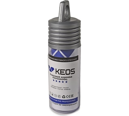 Коронка алмазная с воском по керамограниту PRO 12 мм, 1/4" HEX KEOS DC12SKT