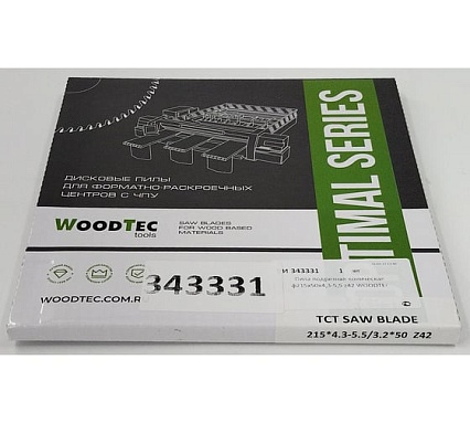 Пила подрезная коническая 215x4.3-5.5/3.2x50 мм, Z42 Woodtec ВИ 343331