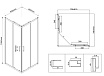 Душевой уголок Vincea City VSS-5CT800CL 80x80 хром, прозрачный