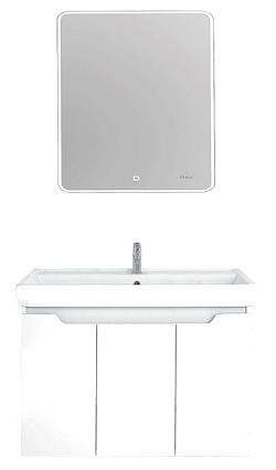 Мебель для ванной Dreja Q 80 см с дверцами, белый