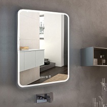 Зеркало Silver Mirrors Stiv neo 68x91 см с подсветкой, часами, подогревом