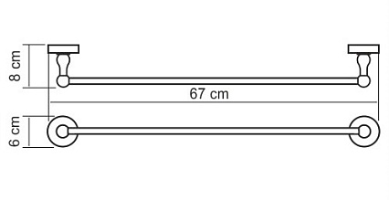 Полотенцедержатель WasserKRAFT Regen K-6930