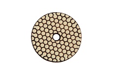 Круг алмазный гибкий шлифовальный черепашка 100 мм, Р1500, без воды Bohrer 55210150