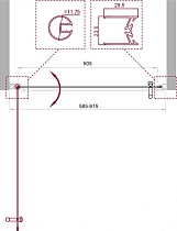 Душевая дверь BelBagno Uno 60x190 UNO-B-1-60-CH-Cr шиншилла