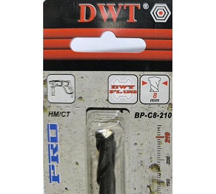 Бур по бетону DWT 8x210 мм BP-C8-210