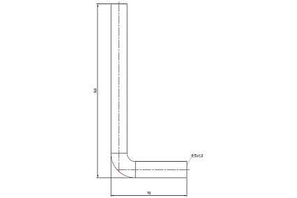 Отвод 90° из нержавеющей стали (15 мм; 70х160 мм) Valtec VTi.960.I.150760