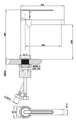 Смеситель для раковины Vincea Rondo VBF-1R1