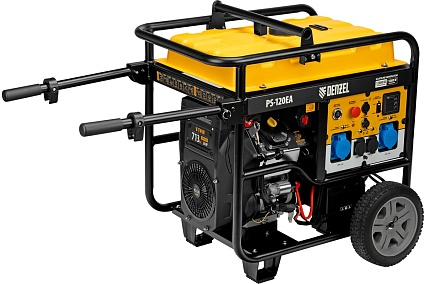 Бензиновый генератор Denzel PS-120EA 12 кВт, 230 В, 40 л, разъём ATS, электростартер 946964