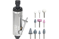 Пневматическая прямая шлифовальная машинка с оснасткой Airline 16 предметов, кейс ATBR041