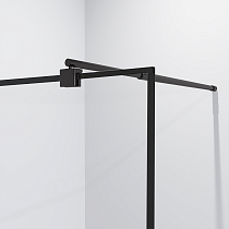 Душевая перегородка Niagara Eco NG-552-90BLACK 90x190 стекло с рисунком клетка, черный