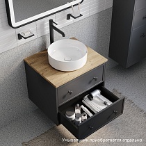 Мебель для ванной Iddis Torr 60 см со столешницей МДФ, дуб верона, темно-серый