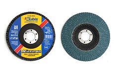 Круг лепестковый торцевой конический Т29 Р80, 125х22 мм, Zirconia KATANA KUBIS 07-00-3908