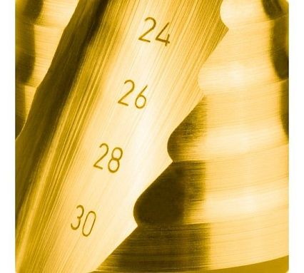 Сверло ступенчатое спиральное (6-38х100 мм; хвостовик 10 мм; HSS-G TiN; 12 ступеней) RUKO 101053T