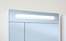 Зеркальный шкаф Бриклаер Палермо 74 см белый глянец