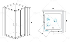 Душевой уголок RGW Passage PA-31 80x80 прозрачное, хром 02083188-11