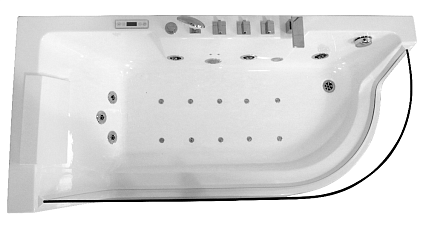 Акриловая ванна CeruttiSPA C-402 150x80 с г/м, L