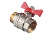 Кран шаровой Valtec Base рукоятка бабочка 1" вн.-нар. Vt.218.n.06