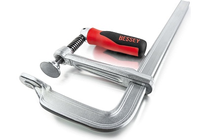 Цельностальная струбцина BESSEY с поворотной рукояткой, 5 кН, 500 x 120 мм BE-GZ50-12KG