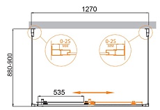 Душевой уголок Cezares MOLVENO-AH-12-130/90-C-Cr-IV 130x90 прозрачный