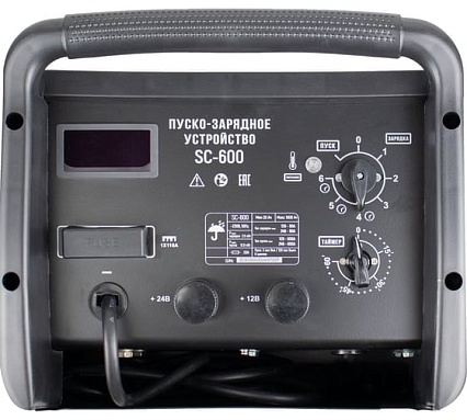 Пуско-зарядное устройство Verton Energy SC-600, 230/50В/Гц,12/24В,емк20-1000Ач,ток зар/зап90А/600А 01.12780.17931