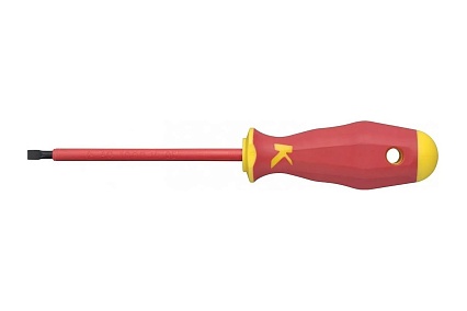 Шлицевая отвертка Klauke 6.5x1.2 с изолированной рукояткой VDE до 1000 В klkKL10015065IS