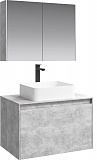 Мебель для ванной Aqwella 5 stars Mobi 80 см корпус бетон светлый