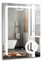 Зеркало Azario Клио 60x80 см с подсветкой, увел.зеркалом