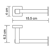 Держатель туалетной бумаги WasserKRAFT Dill K-3996