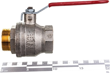 Шаровой кран RUB 1 1/2" DN40 PN40, ВР-НР, серия MILANO (S.90), ручка S90H20
