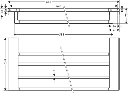 Полка Hansgrohe AddStoris 41751140 шлифованная бронза