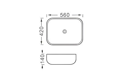 Раковина Aquatek AQ5526-MB 56 см черный матовый