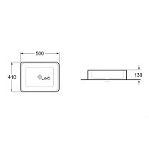 Раковина Vincea VBS-105MA 50 см антрацит матовый