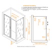 Душевой уголок RGW Classic CL-133B (CL-13B + Z-03B) 140x80 тонированное, черный 060913348-34