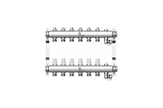 Коллектор в сборе Wester нержавеющая сталь, 1&quot;-3/4&quot;, на 6 выходов, с 2 заглушками 0-32-1885