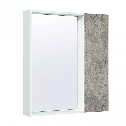 Зеркальный шкаф Руно Манхэттен 65 см серый бетон