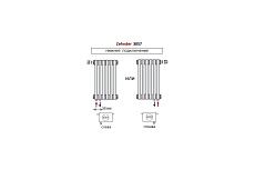 Трубчатый радиатор Zehnder Charleston Completto C3057/20/V001/RAL 9217