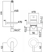 Смеситель для раковины Paffoni Light LIG007NO70 черный матовый (24,5 мм)