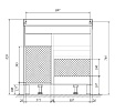 Тумба с раковиной 1MarKa Cube 75 см, 2 ящика, белый