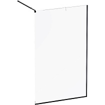 Душевая перегородка Am.Pm Func W84WI-120-F1-BTE 120x200 черный матовый, прозрачное