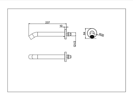 Излив для ванны D&K DC1004895 хром