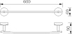 Полотенцедержатель Rush Fiji FI18531 60 см хром