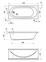 Акриловая ванна Kolpa-San Quat Tamia 170x75 см