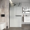 Душевая перегородка Niagara Nova NG-582-10BLACK 100x200 белый градиент, профиль черный матовый