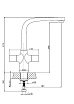 Смеситель для кухонной мойки Orange Lotos M32-000cr