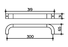 Поручень Keuco Edition 300 30007010000 хром