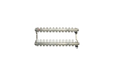 Коллекторная группа в сборе с термостатическими и запорными клапанами ONDO нерж сталь, 12 вых. OKGSP012